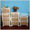 Elegance rural style wood cabinet with 7 wicker drawers wholesale