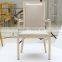 White leather cheap waiting room chair with comfotable back