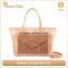 Newest Nature Cork material vegan cork hand tote bag with pocket