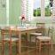 Cozy set real wood table and chairs outdoor teak dining room furniture