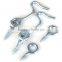 Safety gate zinc plated hook with screw eyes-2-pack