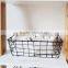 Black Metal Wire Storage Basket With Open Design