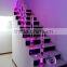 Jingyage custom modern new designs crystal stair balusters home stair decoration railing crystal balustrade modern spiral stair