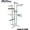 Custom 4 ways floor metal bag display stand