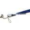 Blue Promotion Gift PU Leather Lanyard with Crystal Gem, Swivel Snap Hooks, Key ring accembly, Acrylic Gem Key chain