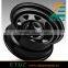 15X7 Eight spoke Terra Black With no Pin Steel Wheels for 4x4, SUV & Trailers