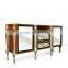 Buffet Console Classic with Glass Doors Teak Wood Furniture