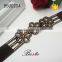 2016 New design unique rhinestone pu leather shoe upper for lady
