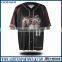 Fashion custom sublimated cheap V neck blank button100% polyester mens baseball jersey