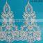 Durable ivory rhinestone garment accessories lace trim