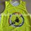 Wholesale running singlet with sublimation printing, v-neck/ round neck for ladies and men running singlets