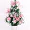 Mini crystal christmas tree small oil plastic XMAS tree stand christmas decorations for home christmas ornaments 2017