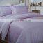 4 pieces plain dyed silk cotton satin jacquard embroidery bed sheet set