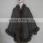 Grace Middle Size Ladies Cashmere Fox Fur Shawl Pashmina