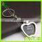 Customized New Heart Creative Different Shape Metal Photo Frame Key Chain Ring Keychains/Oval Round Metal Key Chains