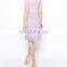 CHEFON Spot pleated lace short backless dresses