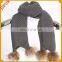 2015 colourful genuine raccoon pompoms winter knit scarf