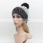 Western style colors autumn and winter women's knit hat outdoor warm hair ball cap