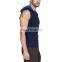 blue cool skinny sleeveless hoodies for men