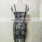 Women's Sleeveless Spaghetti Strap See Through Mesh Bondycon Club Dresses Women Dresses