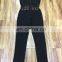 Hot sale Black sleeveless Metal buckle Low-cut Midriff tight sexiest Bandage Jumpsuit on promotion