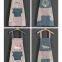 Back cross natural Linen apron, Kitchen apron