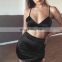 Wholesale Fashion Hot Sell Set 2020 Summer Amazon Women Sexy Adjustable Strap Satin Skirt Two-piece Set