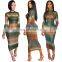 LAITE D2113 2020 Autumn Women Casual Dresses Ladies Stripe Gradients Dresses Women Dress