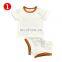 RST Short Sleeve Tops T-shirt + Shorts Pants set Ribbed Solid Outfits baby boys' clothing sets kids clothing