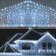 4m Multicolor LED Curtain Icicle String Lights Droop 0.4-0.6m For Outdoor Holiday Decoration
