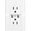 TOPELE 20Amp GFCI Outlet, Indicator with LED Light, Nylon Wall Plate and Screws Included  wall electric sockplastic Socket shell