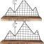 China factory supplier double sets Rustic wooden shelf Display Racks Wood Storage Shelves for Nursery Bedroom