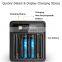 Factory Directly Supply LCD Screen display 4 Slots rechargeable aa aaa Ni-MH Ni-Cd battery charger with USB cable