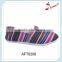 Popular multicolor latest design lady elegant canvas flat shoes