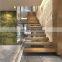Modern Floating Staircase oak wood Step straight Suspended stairs