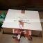 Collapsible cardboard folding gift packaging paper flip box magnetic blank box with customised cards