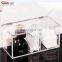 Crystal 3 Conjoined Cotton Box Multifunctional Transparent Makeup Remover Cotton Storage Box