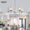 HUAYI Hot Sale Modern Simple Style Dining Room Metal Glass Indoor Decoration Chandelier Lamp