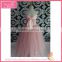 Ruffle pink gauze beads ornamentation prom dress fluffy voile girl's dress children frocks designs