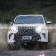 Комплект кузова для Toyota 4Runner 2010 - 2020 годов, модернизированный под модель Lexus, включает передний бампер, задний бампер и фары