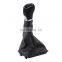 chrome & Leather Manual Gear Shift Knob Shifter Lever Handle Stick For Skoda Octavia A7 MK3 2014 2015 2016 2017