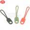 luggage accessories hot selling PVC zipper pull rubber ZIP pullers zipper slider cords