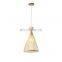 Chinese Style Bamboo Chandelier For Tea Room Creative LED Pendant Light Minimalist Single Head Hanging Lamp For Hotel Restaurant