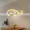 Hot Sale LED Indoor Chandelier Lamp for Hotel Living Room European Modern Linear Ring Pendant Light