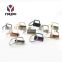 Good Quality Wholesale Decorative Fob Hardware 32mm Key With Keyring Tail Clip