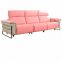 Italian Minimalist First Layer Cowhide Contact Surface Leather Sofa Unique Design Living Room Straight Combination Three-Seat Sofa