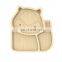 Natural Ecofriendly Reusable Animal Shaped Design Bamboo Kids Plate