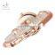 SHENGKE  SK Bracelet Ladies Watch Hollow Chain Band Dazzling Crystal Index Dial Jewelry Buckle Japan Quartz Watches K0026L
