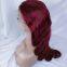 22inch 150density remy brazilian 1b/99j burgundy color red ombre short human hair lace wigs