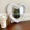 New Arrival Extra Large White Wicker Heart Shaped Mirror Vintage Boho Wall Mirror WHolesale made in Vietnam